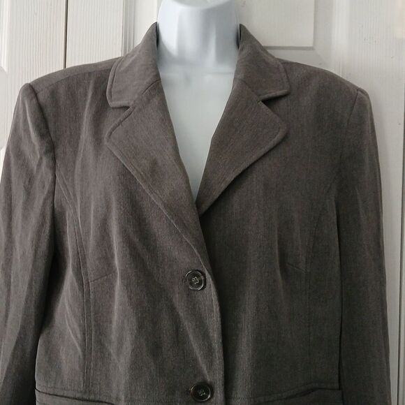 Charter Club gray blazer business casual button down jacket blazer Sz 14 - Picture 3 of 5